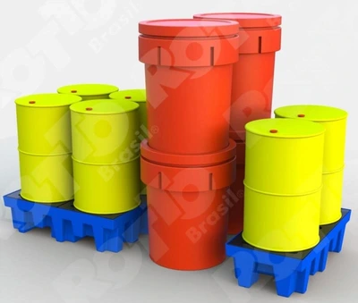 Pallet De Contenção Para 2 Tambores
