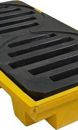 Pallet de contenção para 2 tambores Pallet de contenção para 2 tambores