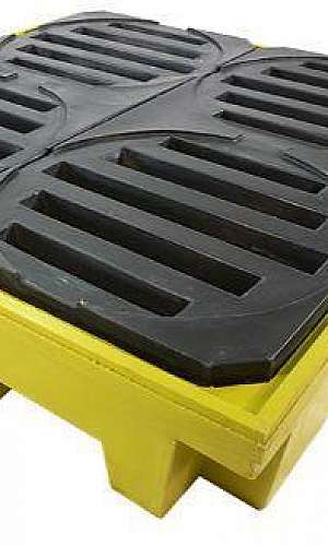 Pallet de contenção para 4 tambores Pallet de contenção para 4 tambores